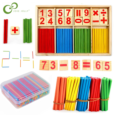 Jouet de calcul de nombres éducatifs en bois, jeu de calcul mathématique, jouets, Puzzle pour apprentissage précoce, bâtons de comptage, matériel pour enfants ZXH ► Photo 1/6