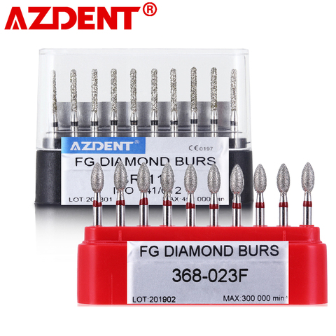 Fraises dentaires à haute vitesse en diamant Super grossier, outils de laboratoire dentaire, dentiste, 10 pièces/paquet ► Photo 1/6