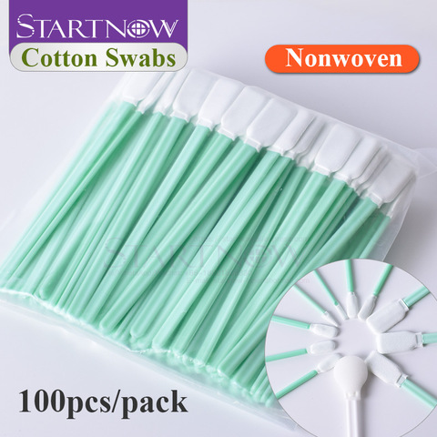 Startnow 100 pièces/paquet coton-tige Non tissé 70 100 161mm longueur antistatique sans poussière q-conseils outils de nettoyage pour l'industrie Machine ► Photo 1/6