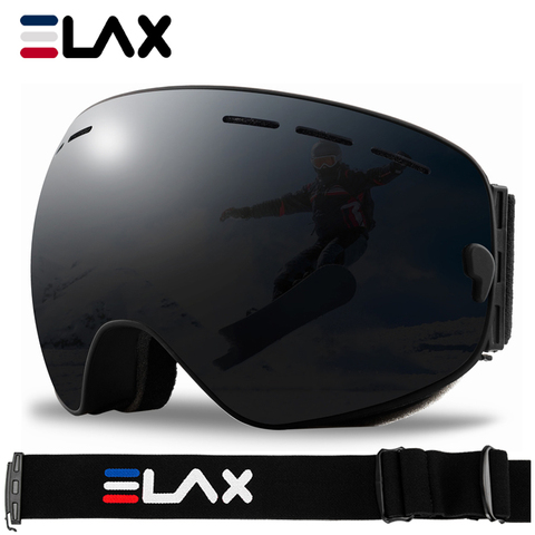 ELAX – lunettes de Ski Double couche Anti-buée, masque de neige, pour homme et femme, pour Snowboard, 2022 ► Photo 1/6