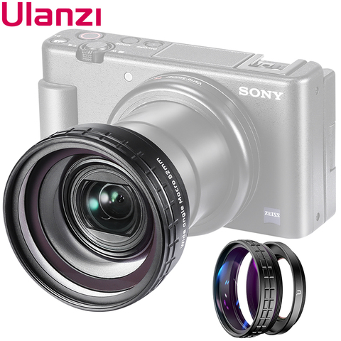 Objectif Macro Ulanzi WL-1 ZV1 10X HD objectif grand Angle 18MM objectif de caméra pour Sony ZV-1 accessoires de caméra objectif de caméra ► Photo 1/6