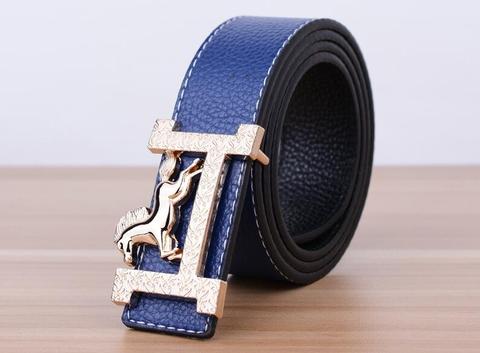 Ceinture en jean avec boucle lisse en métal pour homme et femme, accessoire de mode, de haute qualité, de loisirs, nouvelle collection ► Photo 1/5