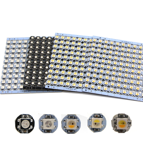 10 ~ 1000 pièces WS2812B puce LED avec panneau dissipateur thermique noir/blanc PCB (10mm * 3mm) DC5V WS2812 IC 5050 SMD RGB LED SK6812 RGBW RGBWW bricolage ► Photo 1/6