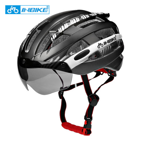 INBIKE Casque de Vélo Ultra-Léger Casque De Vélo Hommes Montagne Route Femmes VTT Coupe-Vent Lunettes De Vélo Casque Casco Ciclismo MX-3 ► Photo 1/6