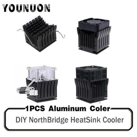 Dissipateur thermique noir, bricolage pont nord, refroidisseur avec ventilateur de 40mm 12V 40x40x10mm 40x40x20mm, 1 pièce ► Photo 1/1