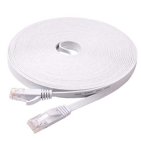 0.5m 1m 2m 3m 5m 10m 15m 20m 30m câble CAT6 plat câble Ethernet RJ45 Patch LAN CAT 6 câble réseau pour ordinateur routeur ordinateur portable ► Photo 1/6