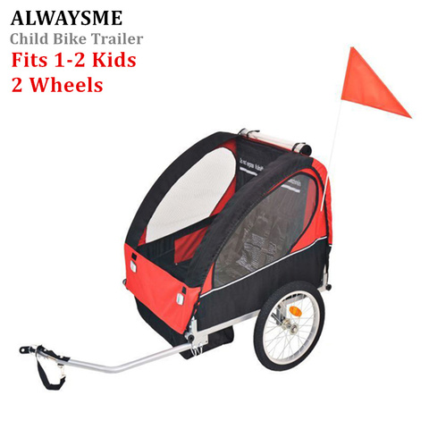 ALWAYSME – remorque à 2 roues pour enfants, vélo, poussette, convient pour 1-2 enfants ► Photo 1/6