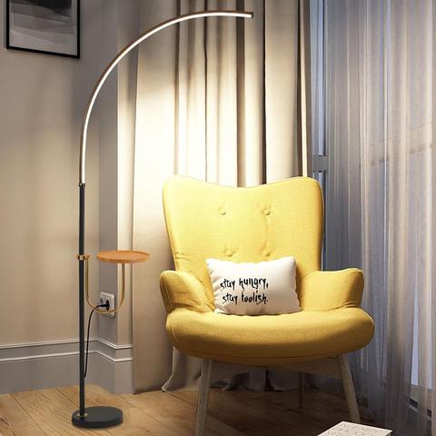 Lampe LED autoportante en métal noir, design nordique minimaliste et créatif, luminaire décoratif d'intérieur, idéal pour un salon ► Photo 1/6