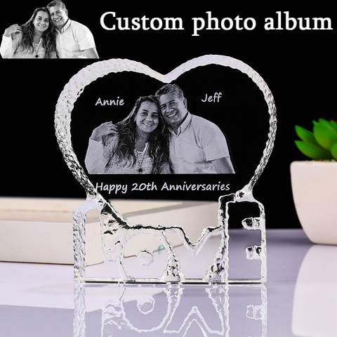 Album Photo en cristal personnalisé pour mariage, cadre Photo Unique, cadeaux pour amis et amoureux de la famille ► Photo 1/1