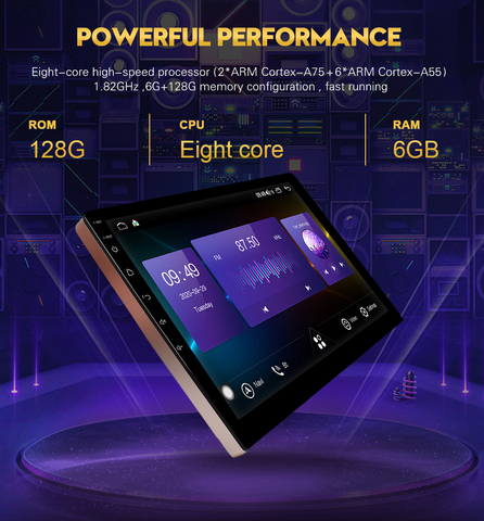 Universel 6 + 128GB 2 din Android autoradio pour 2Din autoradio Auto Radio unité de tête Qled écran 7862 CPU intégré carplay ► Photo 1/6