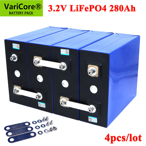 4 pièces VariCore 3.2V 280Ah lifepo4 batterie bricolage 12V 280AH Batteries rechargeables pour voiture électrique RV système de stockage d'énergie solaire ► Photo 1/6