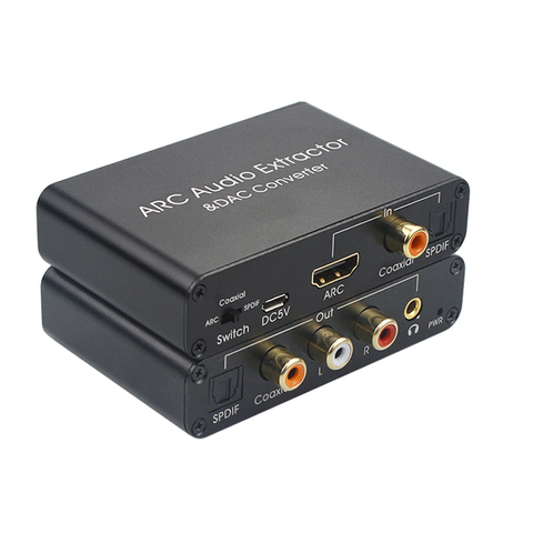 AIXXCO – adaptateur convertisseur DAC ARC HDMI, canal de retour Audio numérique HDMI optique SPDIF Coaxial à analogique 3.5mm L/R stéréo ► Photo 1/6
