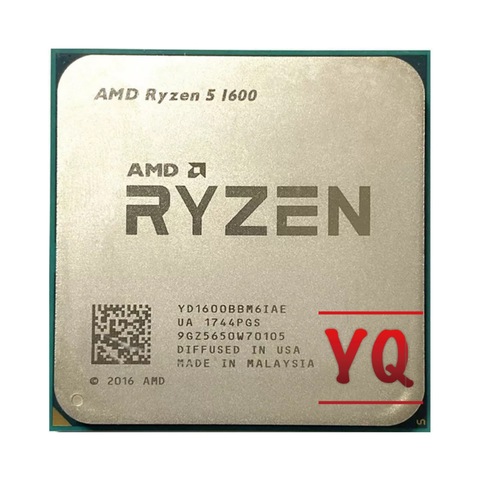 AMD Ryzen 5 1600 R5 1600 3.2 GHz Six cœurs douze fils 65W processeur d'unité centrale YD1600BBM6IAE Socket AM4 ► Photo 1/2