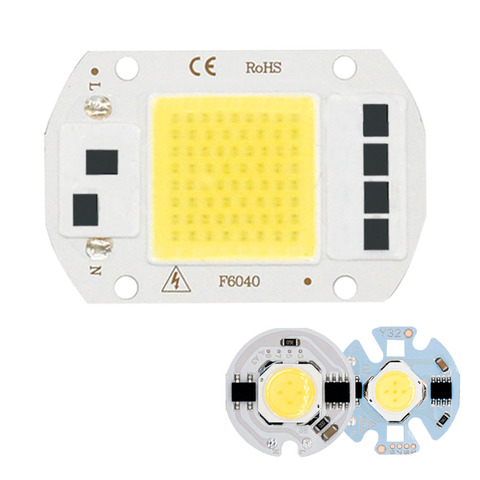 Puce LED COB 50W AC 220V, 5W 9W 10W 20W 30W, pas besoin de pilote pour projecteur, ampoule Led, éclairage blanc à monter soi-même ► Photo 1/6