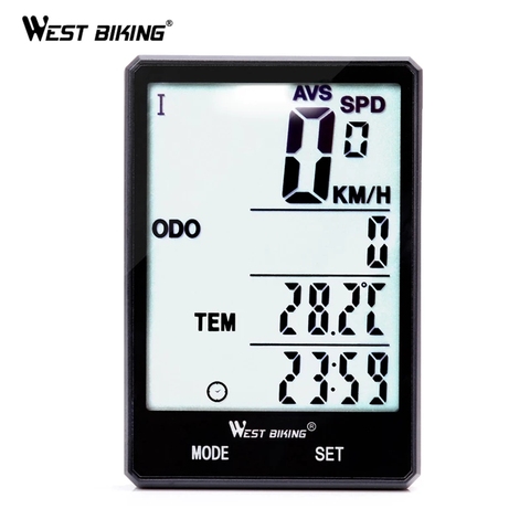 WEST BIKING – compteur de vélo à écran Large de 2.8 pouces, compteur de vitesse sans fil, capteur filaire étanche, odomètre, ordinateur de cyclisme ► Photo 1/6