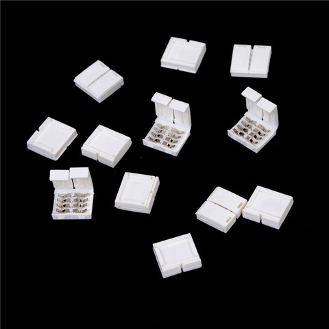 10 pièces/lot 10mm 4 broches RGB connecteur adaptateur pour 5050 RGB LED bande de lumière sans soudure largeur connexion rapide bonne qualité nouveau ► Photo 1/6