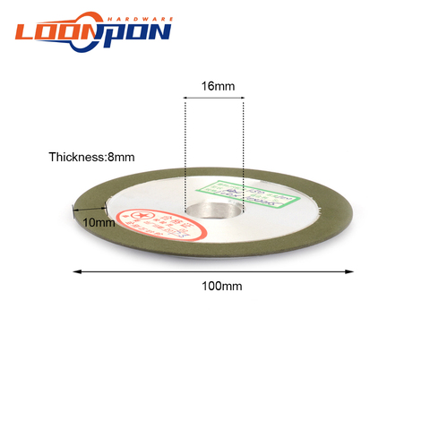 Disque de meulage en diamant 100MM 150 #, outil abrasif rotatif pour carbure, métal, acier, travail des métaux, alésage 16MM/20MM, épaisseur 8MM 4