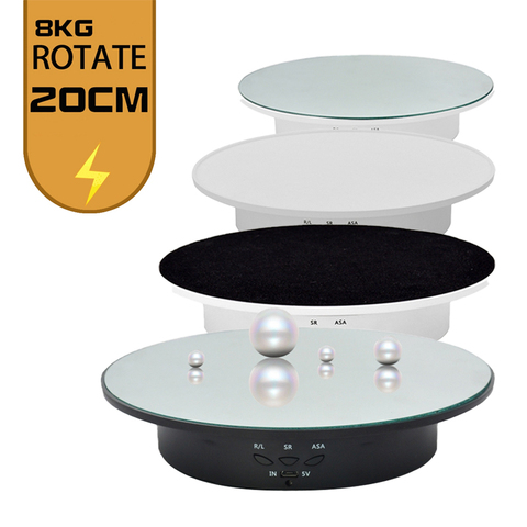 Rotation électrique présentoir platine vidéo plate-forme de tir en direct dynamique rotatif Table de tir accessoires 20*20*4cm ► Photo 1/6