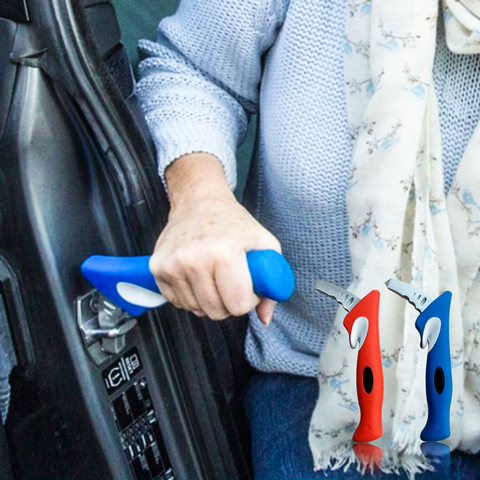 Barre d'assistance de poignée de porte de voiture Support debout de véhicule âgé marteau de sécurité antidérapant aide à la mobilité brise-vitre accessoires de voiture ► Photo 1/1