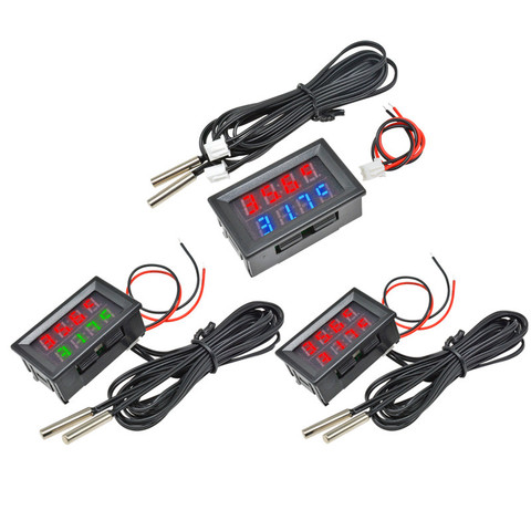 Thermomètre numérique à double affichage, 0.56 pouces, capteur de température, testeur avec double sonde de capteur métallique NTC étanche ► Photo 1/6