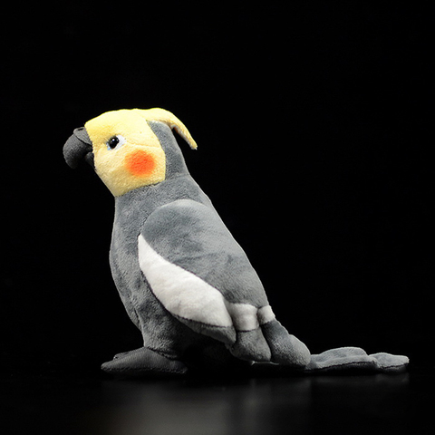 18cm vraie vie gris Cockatiel jouets en peluche Mini Extra doux réaliste perroquets en peluche oiseaux jouets pour enfants ► Photo 1/6