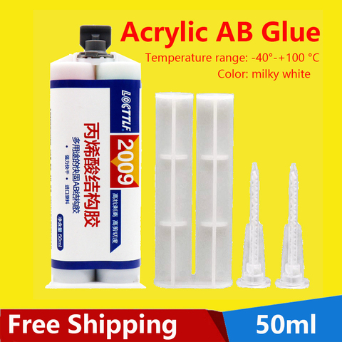 Colle acrylique AB forte, colle universelle résistante aux hautes températures à séchage rapide, pour bois, métal, acier inoxydable, céramique, étanche ► Photo 1/6