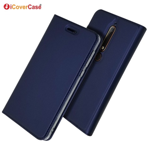 Coque de protection magnétique en cuir PU pour Nokia, étui à rabat pour 1 2 2.1 3.1 5 5.1 6 6.1 Plus 7 Plus 7.1 8 8.1 2.2 3.2 4.2 ► Photo 1/6