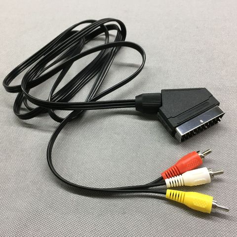 21 Pin SCART To 3 RCA Audio / Video AV Adapter Cable For AV, TV, Digital, DVD ► Photo 1/4