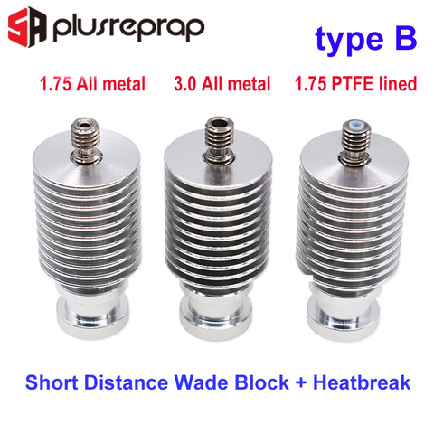 V6 dissipateur de chaleur longue ou courte Distance j-head Hotend tout en métal à Distance Bowden bloc avec coupure de chaleur pour 1.75mm 3.0mm Filament 3D ► Photo 1/3