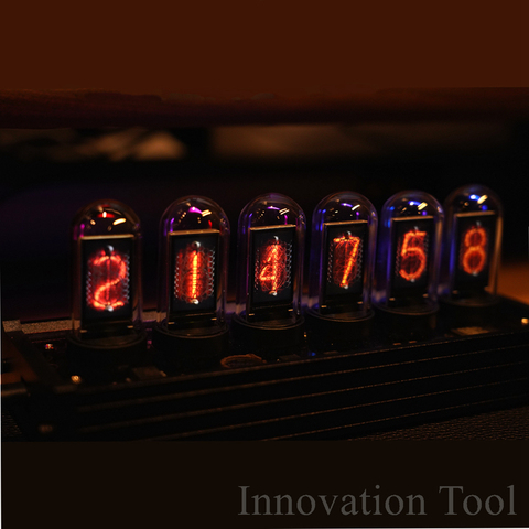 Elekstube IPS Nixie Tube horloge calendrier électronique Album Photo numérique 6 bits LCD écran affichage de l'heure rétro bureau décoration cadeau ► Photo 1/6