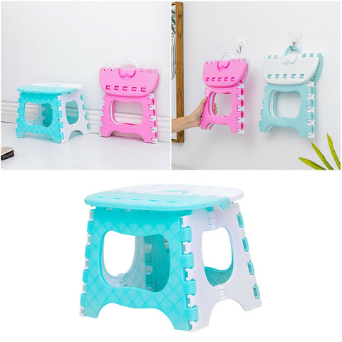 Tabouret pliant Portable en plastique, siège de Camping, pour pêche, maison, Train, extérieur, intérieur, chaise pliable pour enfants ► Photo 1/6