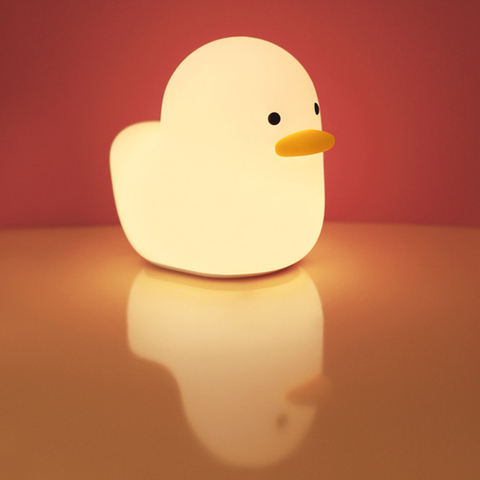 USB Rechargeable veilleuse canard Silicone veilleuses tactile capteur chambre lampe de chevet pour enfants bébé cadeau ► Photo 1/6