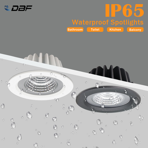 [DBF]IP65 étanche pas Dimmable LED encastré Downlight 5 W 7W 12W 15W LED plafonnier AC110V 220V pour lampe de salle de bain ► Photo 1/6