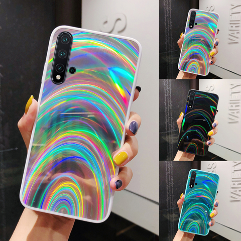 LOVECOM luxe coloré arc-en-ciel Laser miroir étui de téléphone pour Xiaomi CC9 Pro Redmi Note 8 9 Pro Note 9s 9 Pro Max couverture arrière souple ► Photo 1/6