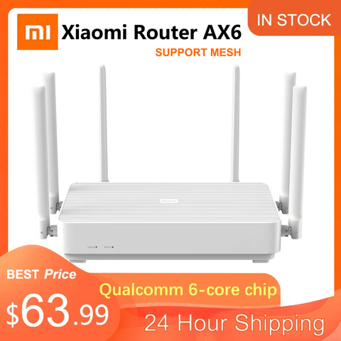 Xiaomi-routeur double bande Redmi AX6 wi-fi 6 Mesh, 2.4/5.0GHz, Gigabit, répéteur de signal sans fil, avec 6 antennes à Gain élevé, nouveauté ► Photo 1/6