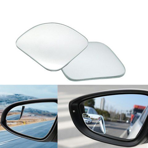 Miroir ajustable sans cadre, Angle d'angle en verre HD, convexe, accessoire de voiture, rétroviseur pour stationnement, auxiliaire ► Photo 1/6