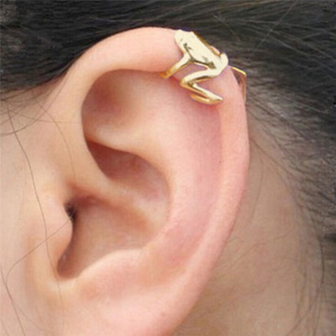 2022 mode grenouille oreille manchettes argent oreille manchette pince boucles d'oreilles pour femmes Earcuff pas Piercing faux Cartilage boucles d'oreilles ► Photo 1/5