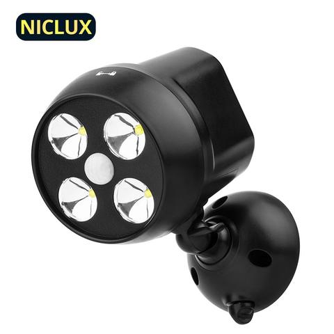 NICLUX LED applique extérieure jardin éclairage extérieur sans fil lampadaire extérieur lumières détecteur de mouvement lumière pour couloir ► Photo 1/6