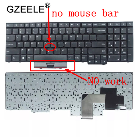 GZEELE – nouveau clavier pour Lenovo et IBM, pour ThinkPad E530C E530 E545 E535 E530, disposition en anglais US ► Photo 1/3