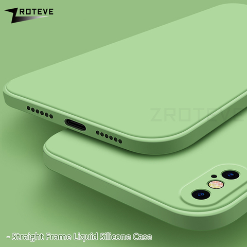 Zreteve – Coque de luxe en Silicone liquide pour iPhone, pour modèles X, XR, XS Max, 6 S, 6 S, 7, 8 Plus, SE 2022 ► Photo 1/6