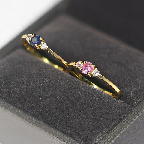 ZHOUYANG mince anneaux de mariage pour les femmes délicat cubique zircone lumière or couleur proposition bague cadeau bijoux de mode R872 ► Photo 1/6