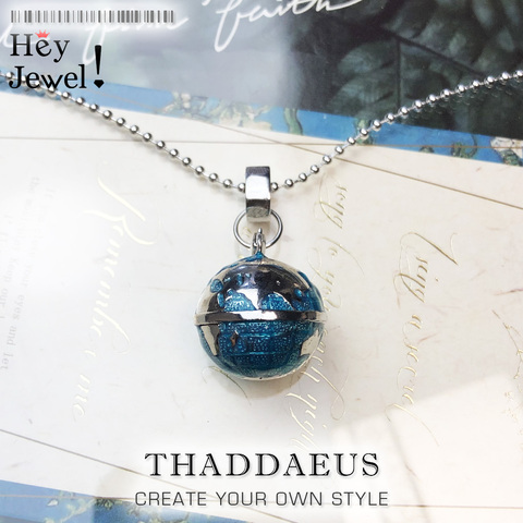 Perles collier Globe pendentif, 2017 925 argent Sterling corde chaîne mode Bijoux Europe Bijoux colliers cadeau pour hommes femmes ► Photo 1/6