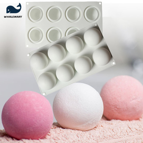 Sphère Silicone moule 8 cavités bain bombe forme pour savon fait à la main fournitures ménagère outils de bricolage ► Photo 1/6