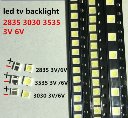 Kit de rétro-éclairage électronique led pour LG tv, 2835, 3030, 3535, 3V, 6V, 1W, 3W, pour la réparation de téléviseurs lcd, blanc froid, 50 pièces, 100 pièces ► Photo 1/6