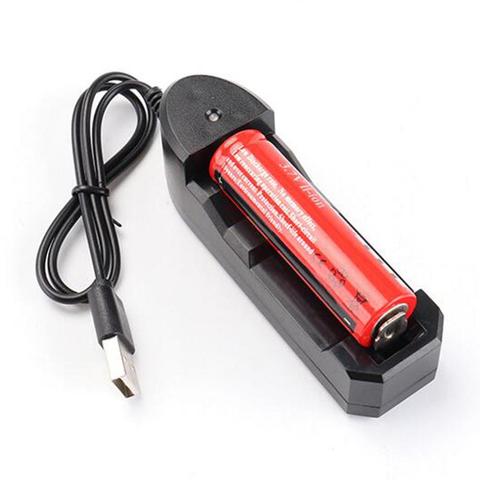 Chargeur de batterie intelligent 18650, Li-ion à une fente, adaptateur de chargeur AC, connecteur USB universel pour 18650 18500 16340 14500 26650 ► Photo 1/6