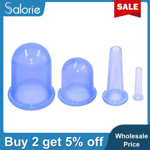 1 pc Vide Corps De Massage Aide Anti Cellulite Silicone Ventouses Tasses Famille Soins de Santé Massage Visage Cou Aspiration de La Pompe Médicale ► Photo 1/6