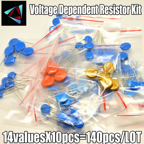 140 pièces/lot 14 valeurs x10pcs généralement résistances 5D471K ~ 10D241K 10D ensemble Varistor résistance Pack kit assorti ► Photo 1/1