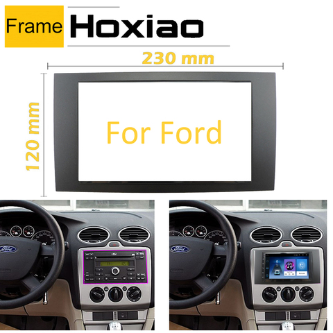 Cadre de voiture pour Ford c-max s-max Transit Fusion Fiesta 3 Focus 2 2005 2006 2 Din, autoradio Android, 120x230mm ► Photo 1/6