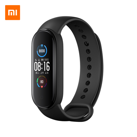 Xiaomi Mi Bracelet intelligent 5 Bracelet 1.1 pouces AMOLED couleur écran 5ATM étanche capteur de fréquence cardiaque Bluetooth 5.0 Mi Bracelet ► Photo 1/6