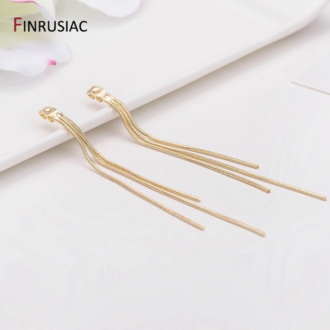 Boucles d'oreilles en laiton plaqué or 14k, fabrication de boucles d'oreilles, accessoires ► Photo 1/6